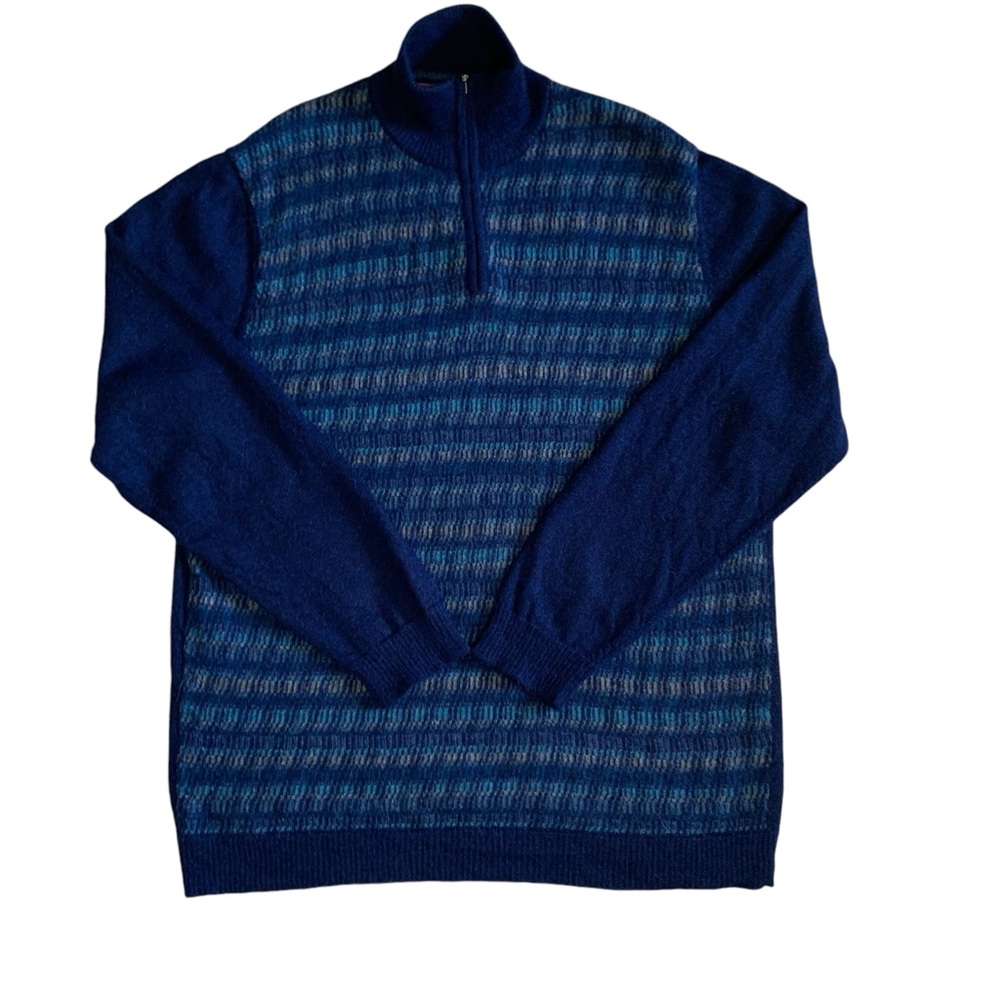 KUNA 100% Baby Alpaca 1/4 Zip Sweater Size XL